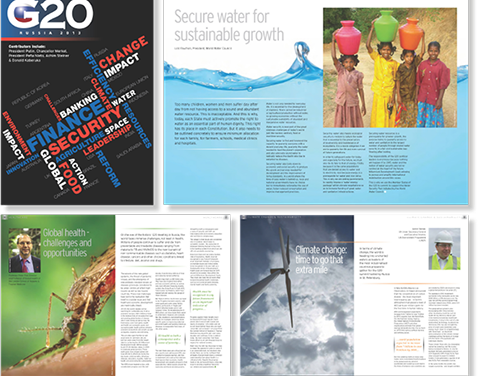 design for print - g20 magazine