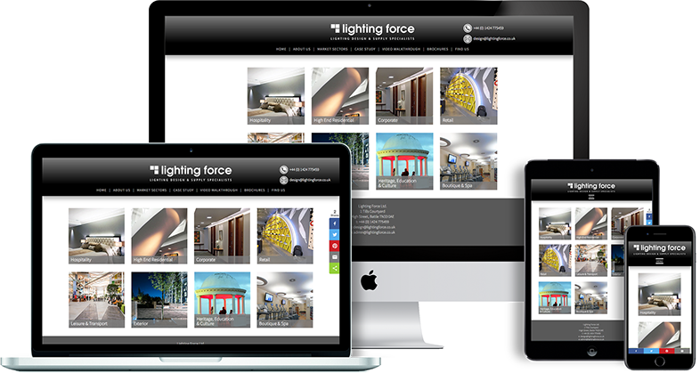 responsive website design - lighting force