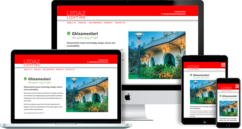 responsive website design - lighting force